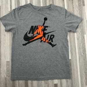 Nike Air Gray T-Shirt with Orange Logo size M(10-12)